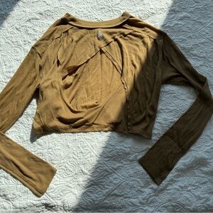 FP Movement by Free People Tan Long Sleeve Top